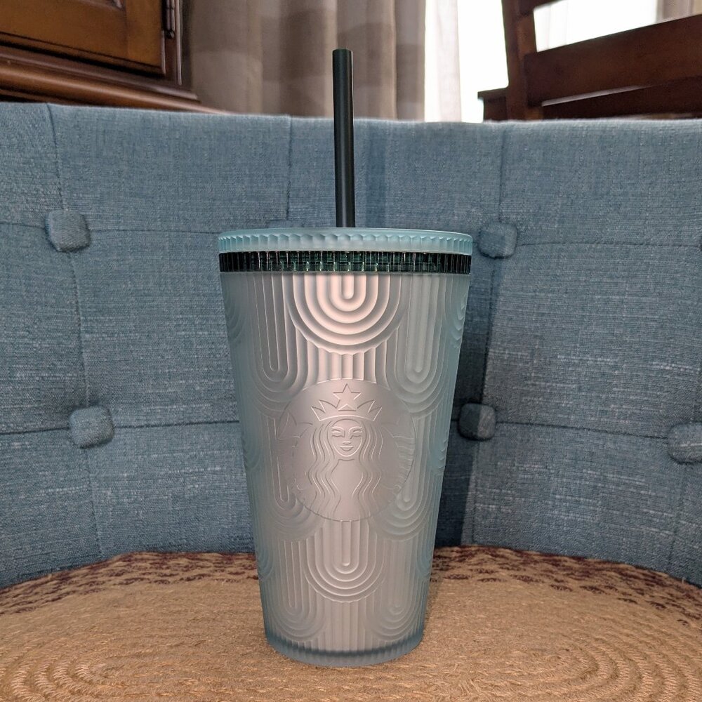 Starbucks Light Blue Green Siren Scales 16oz Tumbler